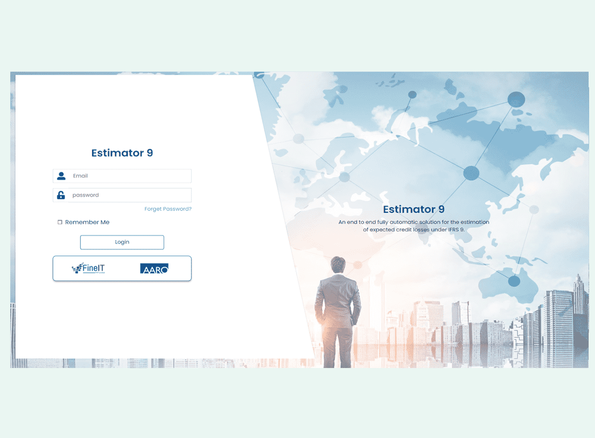 Fine IT Estimator 9 login page